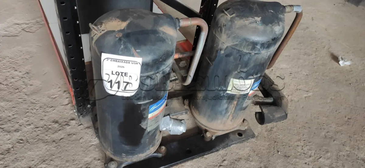 LOTE 117 - 01 COMPRESSOR HERMÉTICO SCROLL - MODELO ZR125KCE-TFD-450. (NO ESTADO EM QUE SE ENCONTRA. SUJEITO A AVARIAS OCULTAS/VISÍVEIS.)06LA4543D