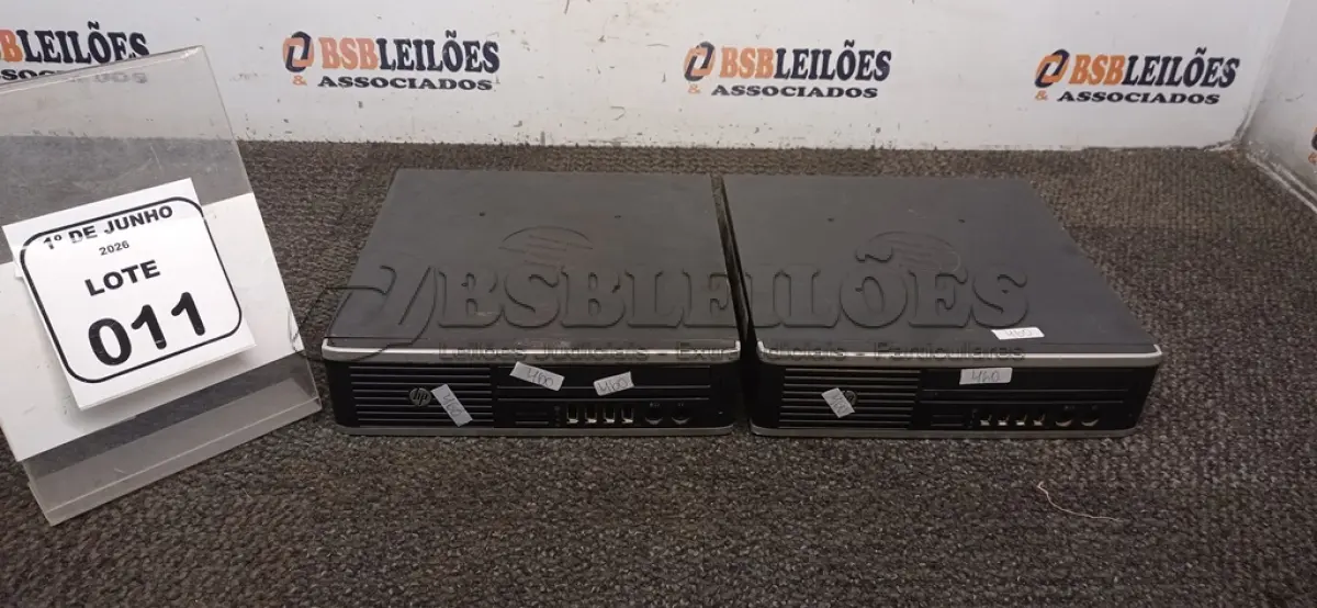 LOTE 011 - 02 MINIS PC   MARCA HP I3. (NO ESTADO) ATENÇÃO! FAZER A VISITAÇÃO ANTES DE ARREMATAR, NÃO SABEMOS SE FUNCIONA, LEILÃO NÃO TEM GARANTIA E NEM DEVOLUÇÃO, SUJEITO A POSSÍVEIS AVARIAS VISÍVEIS/OCULTAS E/OU AUSÊNCIA DE COMPONENTES.