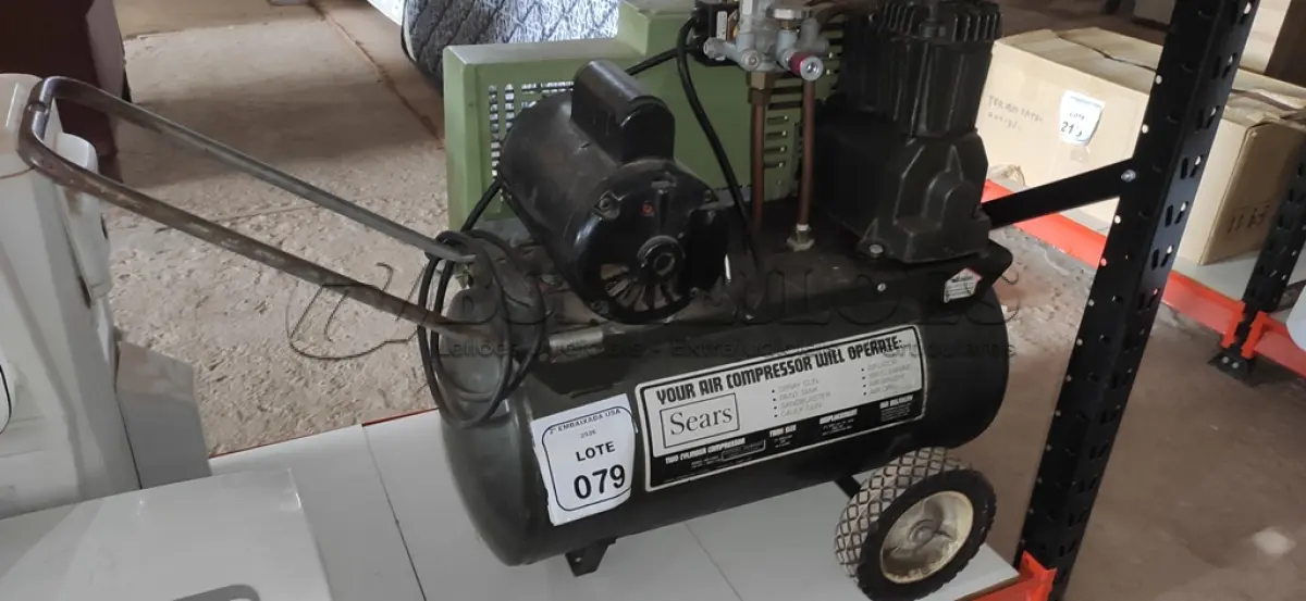 LOTE 079 - 01 COMPRESSOR DE AR-SEARS-MODELO 106.175541. (NO ESTADO EM QUE SE ENCONTRA. SUJEITO A AVARIAS OCULTAS/VISÍVEIS.)2010122142