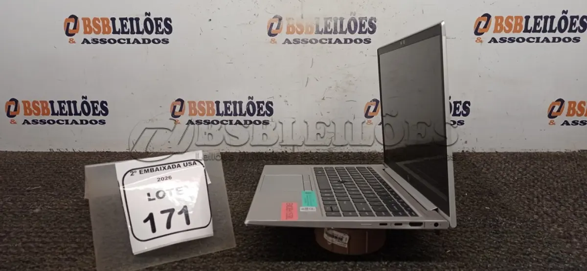 LOTE 171 - 01 LAPTOP ELITEBOOK CORE 15 VPRO MARCA HP SEM FONTE. (NO ESTADO EM QUE SE ENCONTRA. SUJEITO A AVARIAS OCULTAS/VISÍVEIS.) BH1538L