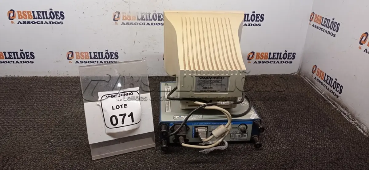 LOTE 071 - 01 MONITOR PARAMÉTRICO MODELO TEB MPC 10 MARCA WAYTEC. (NO ESTADO) ATENÇÃO! FAZER A VISITAÇÃO ANTES DE ARREMATAR, NÃO SABEMOS SE FUNCIONA, LEILÃO NÃO TEM GARANTIA E NEM DEVOLUÇÃO, SUJEITO A POSSÍVEIS AVARIAS VISÍVEIS/OCULTAS E/OU AUSÊNCIA DE COMPONENTES.