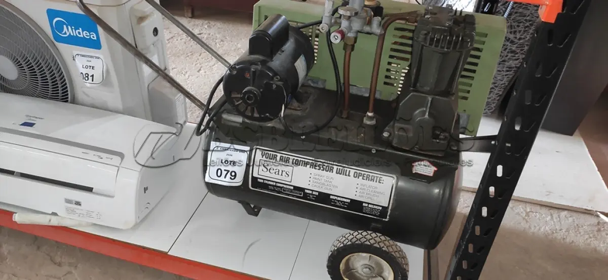 LOTE 079 - 01 COMPRESSOR DE AR-SEARS-MODELO 106.175541. (NO ESTADO EM QUE SE ENCONTRA. SUJEITO A AVARIAS OCULTAS/VISÍVEIS.)2010122142