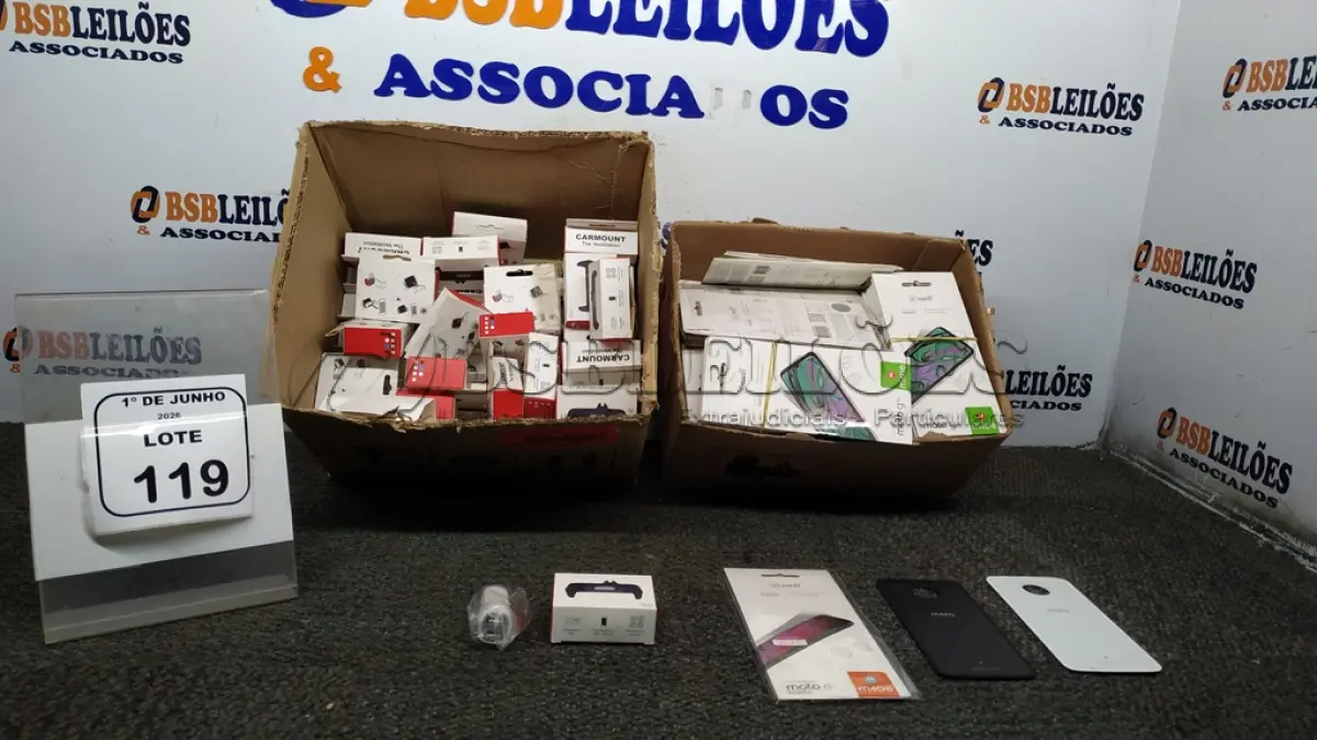 LOTE 119 - 01 LOTE COM GRANDE QUANTIDADE DE PELÍCULAS DE CELULAR E SUPORTES PARA CELULARES. (NO ESTADO) ATENÇÃO! FAZER A VISITAÇÃO ANTES DE ARREMATAR, NÃO SABEMOS SE FUNCIONA, LEILÃO NÃO TEM GARANTIA E NEM DEVOLUÇÃO, SUJEITO A POSSÍVEIS AVARIAS VISÍVEIS/OCULTAS E/OU AUSÊNCIA DE COMPONENTES.