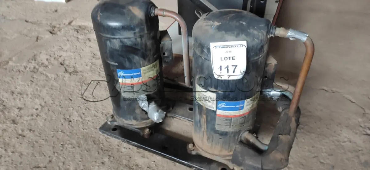 LOTE 117 - 01 COMPRESSOR HERMÉTICO SCROLL - MODELO ZR125KCE-TFD-450. (NO ESTADO EM QUE SE ENCONTRA. SUJEITO A AVARIAS OCULTAS/VISÍVEIS.)06LA4543D