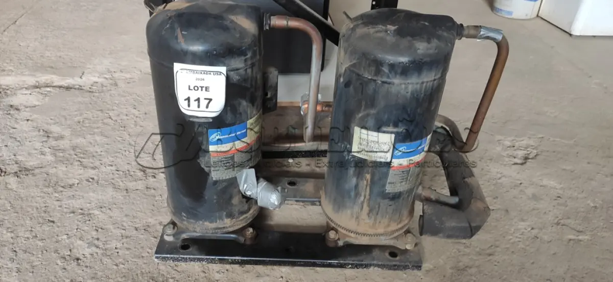 LOTE 117 - 01 COMPRESSOR HERMÉTICO SCROLL - MODELO ZR125KCE-TFD-450. (NO ESTADO EM QUE SE ENCONTRA. SUJEITO A AVARIAS OCULTAS/VISÍVEIS.)06LA4543D