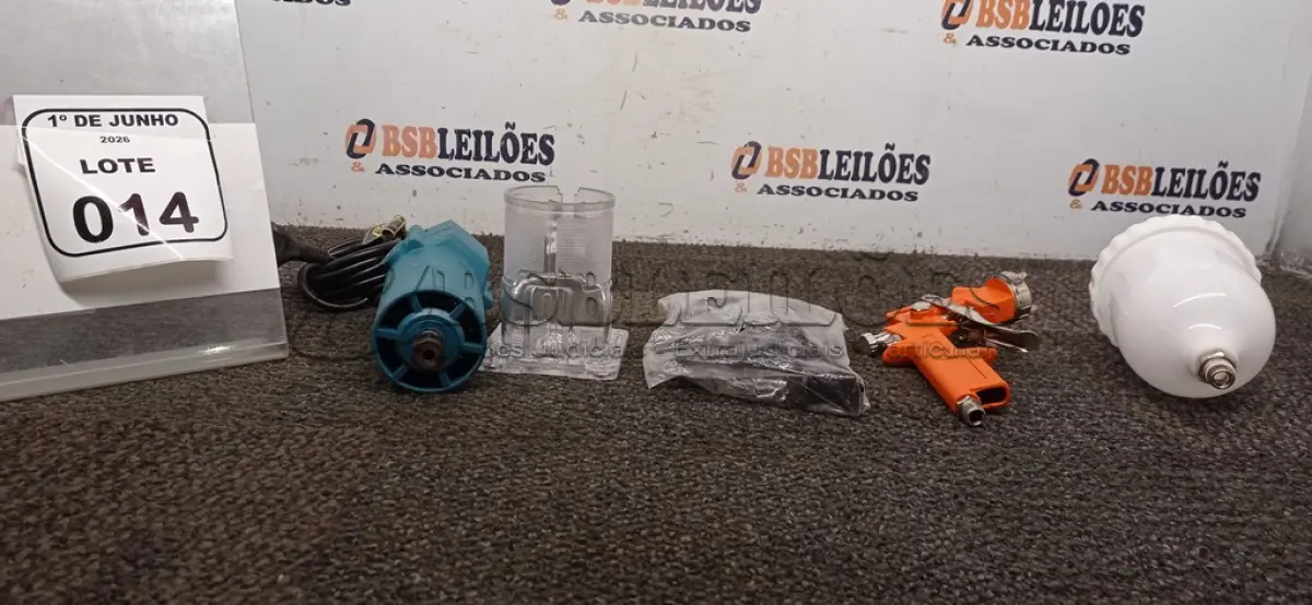 LOTE 014 - 01 PISTOLA DE GRAVIDADE MODELO P162 MARCA INTECH E 01 TUPIA LAMINADORA 220V MODELO TTU6 MARCA TSSAPER. (NO ESTADO) ATENÇÃO! FAZER A VISITAÇÃO ANTES DE ARREMATAR, NÃO SABEMOS SE FUNCIONA, LEILÃO NÃO TEM GARANTIA E NEM DEVOLUÇÃO, SUJEITO A POSSÍVEIS AVARIAS VISÍVEIS/OCULTAS E/OU AUSÊNCIA DE COMPONENTES.