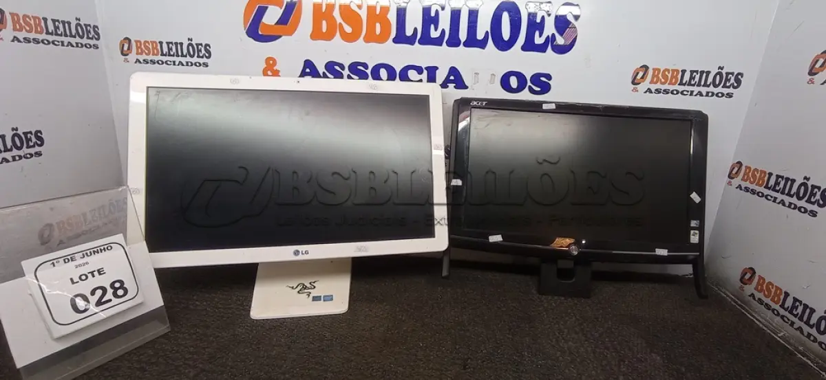 LOTE 028 - 01 ALL IN ONE MARCA LG E 01 ALL IN ONE MARCA ACER. (NO ESTADO) ATENÇÃO! FAZER A VISITAÇÃO ANTES DE ARREMATAR, NÃO SABEMOS SE FUNCIONA, LEILÃO NÃO TEM GARANTIA E NEM DEVOLUÇÃO, SUJEITO A POSSÍVEIS AVARIAS VISÍVEIS/OCULTAS E/OU AUSÊNCIA DE COMPONENTES.