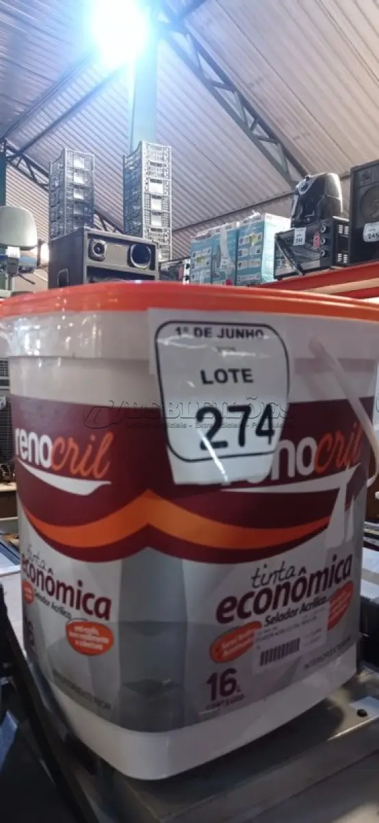 LOTE 274 - 01 BALDE DE SELADOR 16L MARCA RENOCRIL. (NO ESTADO) ATENÇÃO! FAZER A VISITAÇÃO ANTES DE ARREMATAR, NÃO SABEMOS SE FUNCIONA, LEILÃO NÃO TEM GARANTIA E NEM DEVOLUÇÃO, SUJEITO A POSSÍVEIS AVARIAS VISÍVEIS/OCULTAS E/OU AUSÊNCIA DE COMPONENTES.