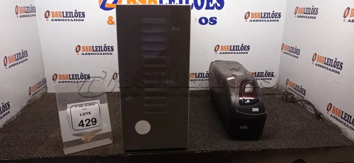 LOTE 429 - 01 BANCO DE BATERIAS VAZIO E 01 NOBREAK DE 1.400 VA MARCA RAGTECH. (NO ESTADO) ATENÇÃO! FAZER A VISITAÇÃO ANTES DE ARREMATAR, NÃO SABEMOS SE FUNCIONA, LEILÃO NÃO TEM GARANTIA E NEM DEVOLUÇÃO, SUJEITO A POSSÍVEIS AVARIAS VISÍVEIS/OCULTAS E/OU AUSÊNCIA DE COMPONENTES.
