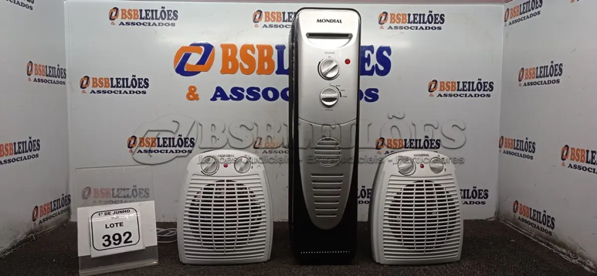 LOTE 392 - 01 AQUECEDOR 220V MARCA MONDIAL. (NO ESTADO) ATENÇÃO! FAZER A VISITAÇÃO ANTES DE ARREMATAR, NÃO SABEMOS SE FUNCIONA, LEILÃO NÃO TEM GARANTIA E NEM DEVOLUÇÃO, SUJEITO A POSSÍVEIS AVARIAS VISÍVEIS/OCULTAS E/OU AUSÊNCIA DE COMPONENTES.
