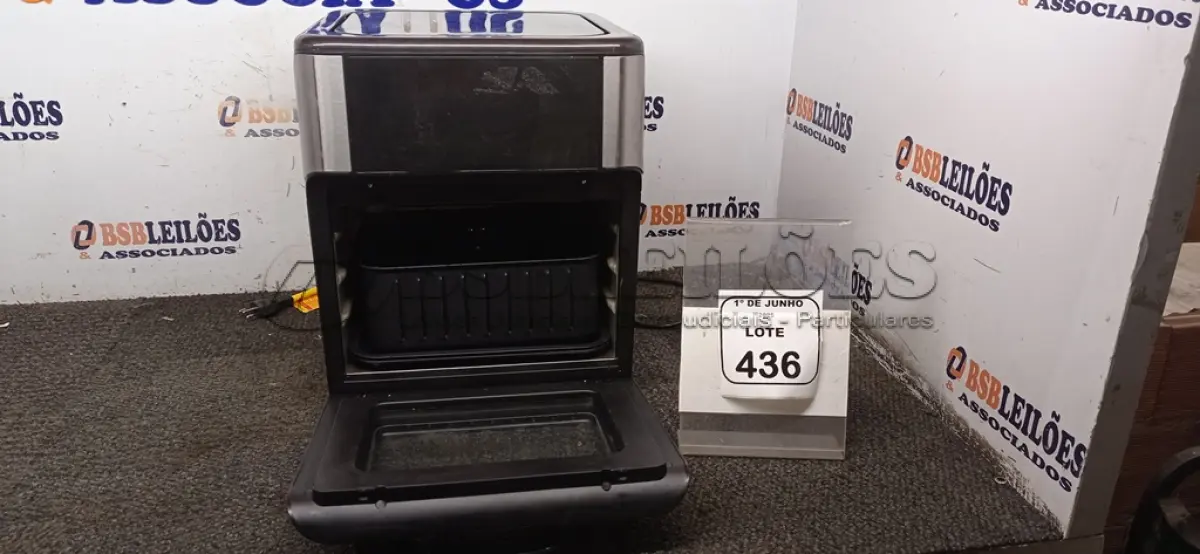 LOTE 436 - 01 AIR FRYER/FORNO 12L 220V MARCA MONDIAL. (NO ESTADO) ATENÇÃO! FAZER A VISITAÇÃO ANTES DE ARREMATAR, NÃO SABEMOS SE FUNCIONA, LEILÃO NÃO TEM GARANTIA E NEM DEVOLUÇÃO, SUJEITO A POSSÍVEIS AVARIAS VISÍVEIS/OCULTAS E/OU AUSÊNCIA DE COMPONENTES.
