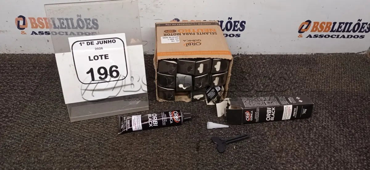 LOTE 196 - 12 BISNAGAS DE ADESIVO DE SILICONE NEUTRO DE 70G MARCA ORBI QUÍMICA. (NO ESTADO) ATENÇÃO! FAZER A VISITAÇÃO ANTES DE ARREMATAR, NÃO SABEMOS SE FUNCIONA, LEILÃO NÃO TEM GARANTIA E NEM DEVOLUÇÃO, SUJEITO A POSSÍVEIS AVARIAS VISÍVEIS/OCULTAS E/OU AUSÊNCIA DE COMPONENTES.