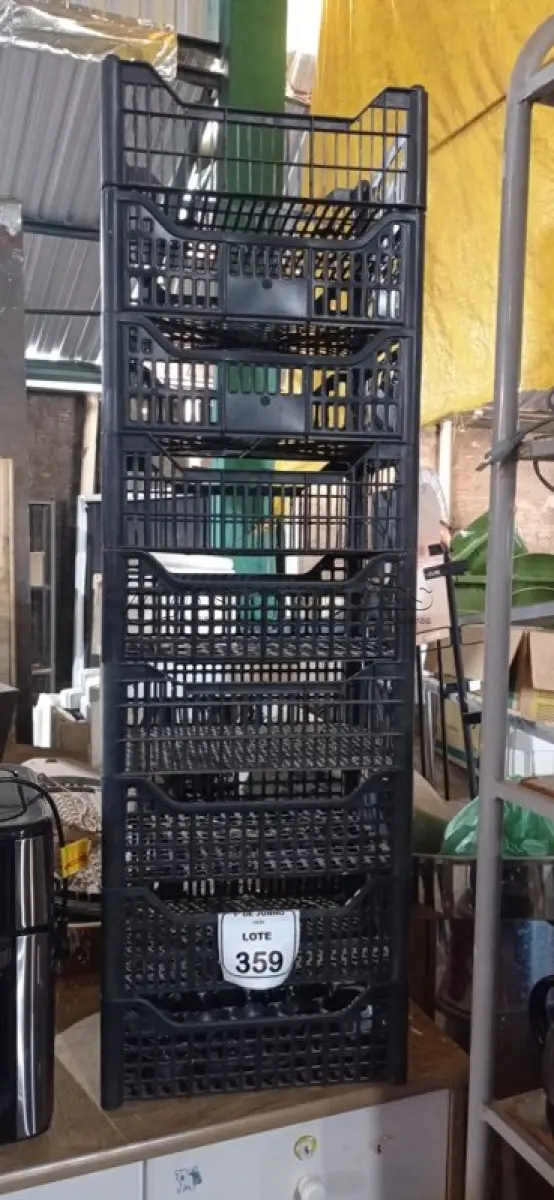 LOTE 359 - 10 CESTAS ORGANIZADORAS. (NO ESTADO) ATENÇÃO! FAZER A VISITAÇÃO ANTES DE ARREMATAR, NÃO SABEMOS SE FUNCIONA, LEILÃO NÃO TEM GARANTIA E NEM DEVOLUÇÃO, SUJEITO A POSSÍVEIS AVARIAS VISÍVEIS/OCULTAS E/OU AUSÊNCIA DE COMPONENTES.
