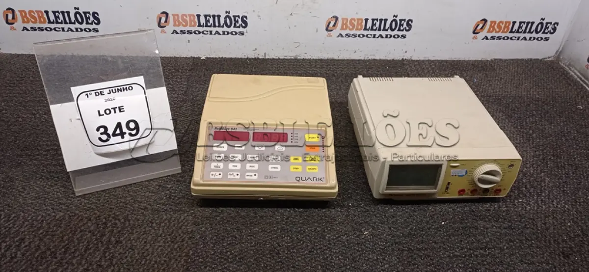LOTE 349 - 01 ESTIMULADOR DE PULSOS MODELO NEMESYS 941 MARCA QUARK E 01 MULTÍMETRO ANALÓGICOS MODELO MDM-8145 MARCA MINPA. (NO ESTADO) ATENÇÃO! FAZER A VISITAÇÃO ANTES DE ARREMATAR, NÃO SABEMOS SE FUNCIONA, LEILÃO NÃO TEM GARANTIA E NEM DEVOLUÇÃO, SUJEITO A POSSÍVEIS AVARIAS VISÍVEIS/OCULTAS E/OU AUSÊNCIA DE COMPONENTES.