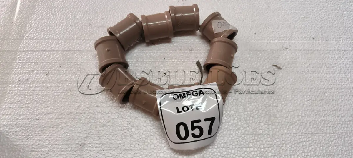 LOTE 057 - 10 LUVAS SOLDÁVEL Ø 40MM PVC MARROM. (NO ESTADO EM QUE SE ENCONTRA. SUJEITO A AVARIAS OCULTAS/VISÍVEIS.)