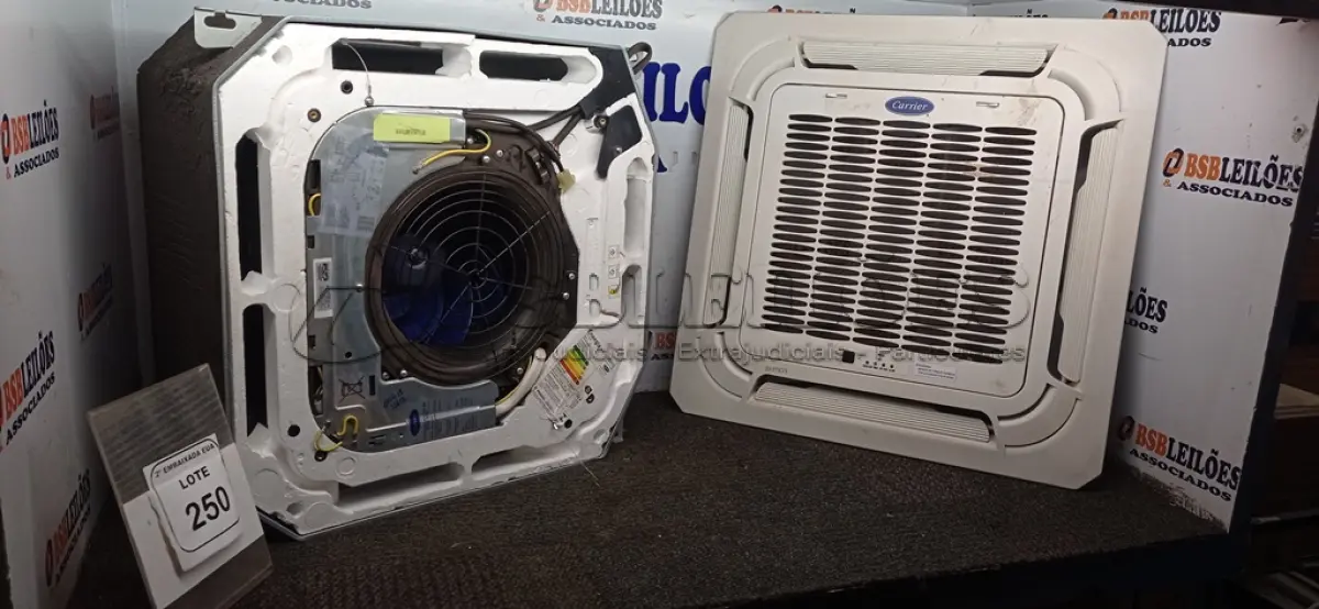 LOTE 250 - 01 A/C SPLIT 18.000 BTUS 40KWCC18C5 CARRIER 220V. (NO ESTADO EM QUE SE ENCONTRA. SUJEITO A AVARIAS OCULTAS/VISÍVEIS.) BH1422S