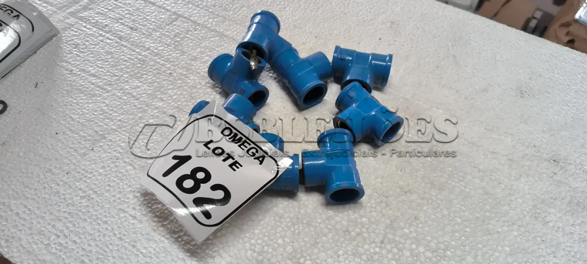 LOTE 182 - 08 TÊS (LR) AZUL - Ø 24 X 1/2. (NO ESTADO EM QUE SE ENCONTRA. SUJEITO A AVARIAS OCULTAS/VISÍVEIS.)