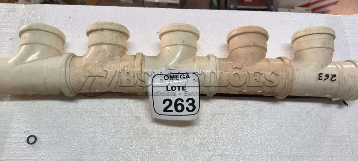 LOTE 263 - 05 TÊS PVC SOLD. - Ø 75 X 75MM. (NO ESTADO EM QUE SE ENCONTRA. SUJEITO A AVARIAS OCULTAS/VISÍVEIS.)