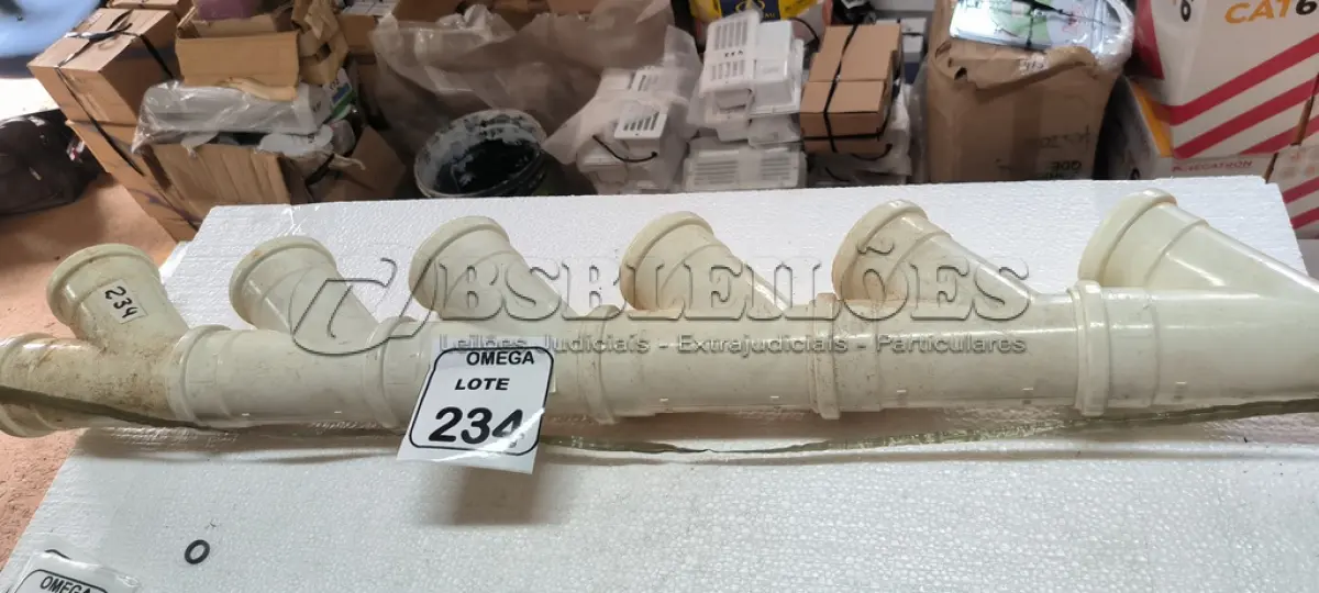 LOTE 234 - 06 JUNÇÕES "Y" PVC SOLD. - Ø 75 X 75MM. (NO ESTADO EM QUE SE ENCONTRA. SUJEITO A AVARIAS OCULTAS/VISÍVEIS.)