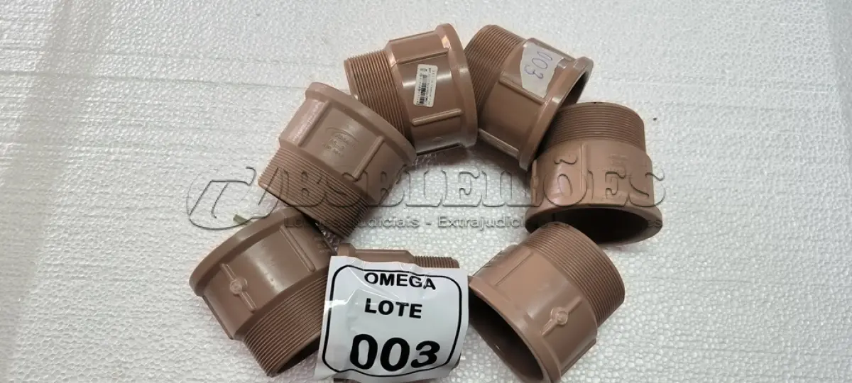 LOTE 003 - 08 ADAPTADORES (LR) PVC-MARROM Ø 85 X 3". (NO ESTADO EM QUE SE ENCONTRA. SUJEITO A AVARIAS OCULTAS/VISÍVEIS.)