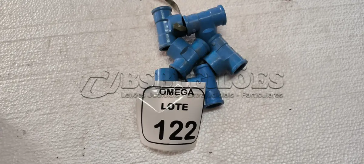 LOTE 122 - 06 TÊS (LR) - Ø 25 X 3/4 - AZUL. (NO ESTADO EM QUE SE ENCONTRA. SUJEITO A AVARIAS OCULTAS/VISÍVEIS.)