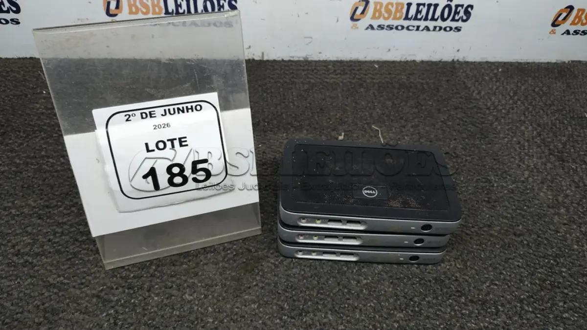 LOTE 185 - 03 MINIS DESKTOP WYSE MARCA DELL. (NO ESTADO) ATENÇÃO! FAZER A VISITAÇÃO ANTES DE ARREMATAR, NÃO SABEMOS SE FUNCIONA, LEILÃO NÃO TEM GARANTIA E NEM DEVOLUÇÃO, SUJEITO A POSSÍVEIS AVARIAS VISÍVEIS/OCULTAS E/OU AUSÊNCIA DE COMPONENTES.