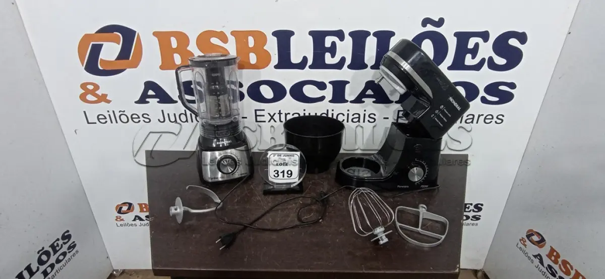 LOTE 319 - 01 BALANÇA PLANETÁRIA 220V MARCA MONDIAL E 01 LIQUIDIFICADOR 220V MARCA MONDIAL. (NO ESTADO) ATENÇÃO! FAZER A VISITAÇÃO ANTES DE ARREMATAR, NÃO SABEMOS SE FUNCIONA, LEILÃO NÃO TEM GARANTIA E NEM DEVOLUÇÃO, SUJEITO A POSSÍVEIS AVARIAS VISÍVEIS/OCULTAS E/OU AUSÊNCIA DE COMPONENTES.