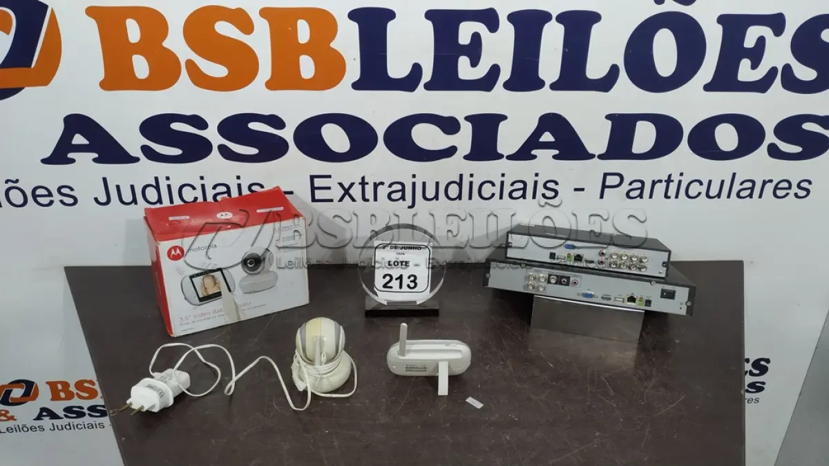 LOTE 213 - 01 BABÁ ELETRÔNICA 3.5’’ MARCA MOTOROLA E 02 APARELHOS DVR MARCA INTELBRAS. (NO ESTADO) ATENÇÃO! FAZER A VISITAÇÃO ANTES DE ARREMATAR, NÃO SABEMOS SE FUNCIONA, LEILÃO NÃO TEM GARANTIA E NEM DEVOLUÇÃO, SUJEITO A POSSÍVEIS AVARIAS VISÍVEIS/OCULTAS E/OU AUSÊNCIA DE COMPONENTES.