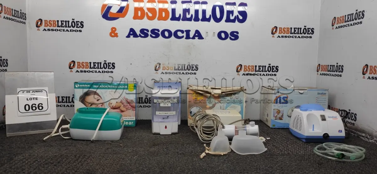 LOTE 066 - 03 NEBULIZADORES DE MARCAS E MODELOS DIVERSOS E 01 DISPENSE DE SABÃO. (NO ESTADO) ATENÇÃO! FAZER A VISITAÇÃO ANTES DE ARREMATAR, NÃO SABEMOS SE FUNCIONA, LEILÃO NÃO TEM GARANTIA E NEM DEVOLUÇÃO, SUJEITO A POSSÍVEIS AVARIAS VISÍVEIS/OCULTAS E/OU AUSÊNCIA DE COMPONENTES.