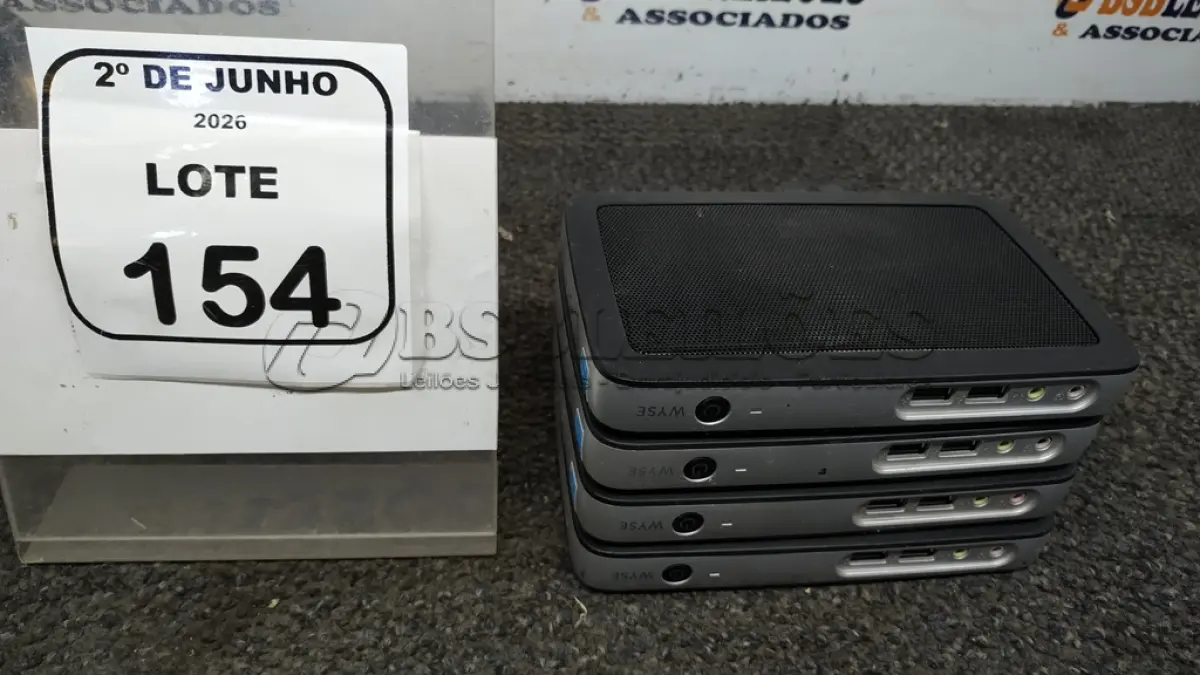 LOTE 154 - 04 MINIS DESKTOP WYSE MARCA DELL. (NO ESTADO) ATENÇÃO! FAZER A VISITAÇÃO ANTES DE ARREMATAR, NÃO SABEMOS SE FUNCIONA, LEILÃO NÃO TEM GARANTIA E NEM DEVOLUÇÃO, SUJEITO A POSSÍVEIS AVARIAS VISÍVEIS/OCULTAS E/OU AUSÊNCIA DE COMPONENTES.