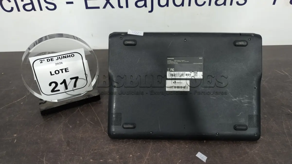 LOTE 217 - 01 CROMEBOOK LINHA CONNECT MEMORIA 2GB, 16GB E.MMC TELA DE 11.6’’ MARCA SAMSUNG SEM FONTE. (NO ESTADO) ATENÇÃO! FAZER A VISITAÇÃO ANTES DE ARREMATAR, NÃO SABEMOS SE FUNCIONA, LEILÃO NÃO TEM GARANTIA E NEM DEVOLUÇÃO, SUJEITO A POSSÍVEIS AVARIAS VISÍVEIS/OCULTAS E/OU AUSÊNCIA DE COMPONENTES.