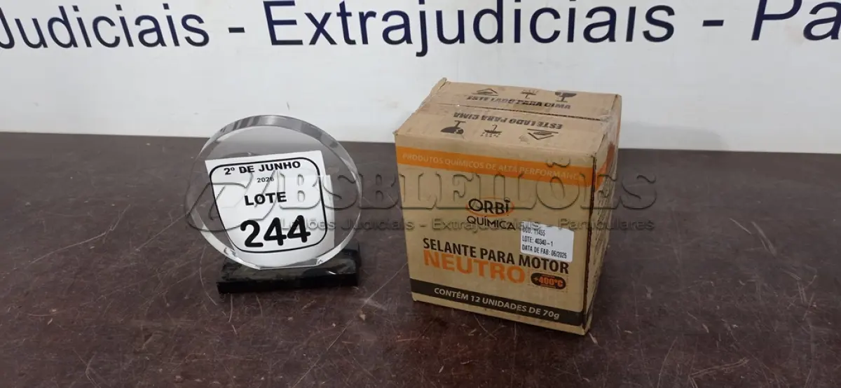 LOTE 244 - 12 BISNAGAS DE ADESIVO DE SILICONE NEUTRO DE 70G MARCA ORBI QUÍMICA. (NO ESTADO) ATENÇÃO! FAZER A VISITAÇÃO ANTES DE ARREMATAR, NÃO SABEMOS SE FUNCIONA, LEILÃO NÃO TEM GARANTIA E NEM DEVOLUÇÃO, SUJEITO A POSSÍVEIS AVARIAS VISÍVEIS/OCULTAS E/OU AUSÊNCIA DE COMPONENTES.