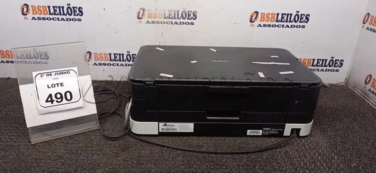 LOTE 490 - 01 IMPRESSORA MODELO MFC-J43100W MARCA BROTHER. (NO ESTADO) ATENÇÃO! FAZER A VISITAÇÃO ANTES DE ARREMATAR, NÃO SABEMOS SE FUNCIONA, LEILÃO NÃO TEM GARANTIA E NEM DEVOLUÇÃO, SUJEITO A POSSÍVEIS AVARIAS VISÍVEIS/OCULTAS E/OU AUSÊNCIA DE COMPONENTES.