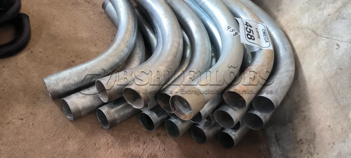 LOTE 458 - CURVA GALV. ROSCÁVEL - 90º PARA ELETRODUTO - 2". (NO ESTADO EM QUE SE ENCONTRA. SUJEITO A AVARIAS OCULTAS/VISÍVEIS.)