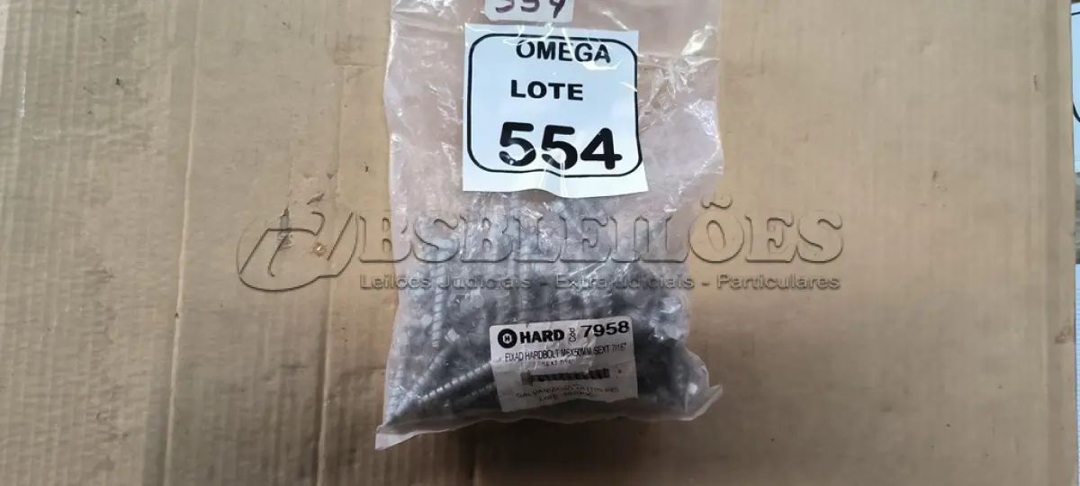 LOTE 554 - 100 PARAFUSOS CHUMBADOR RARDBOLT GALV. 7/16 - M6X50MM. (NO ESTADO EM QUE SE ENCONTRA. SUJEITO A AVARIAS OCULTAS/VISÍVEIS.)