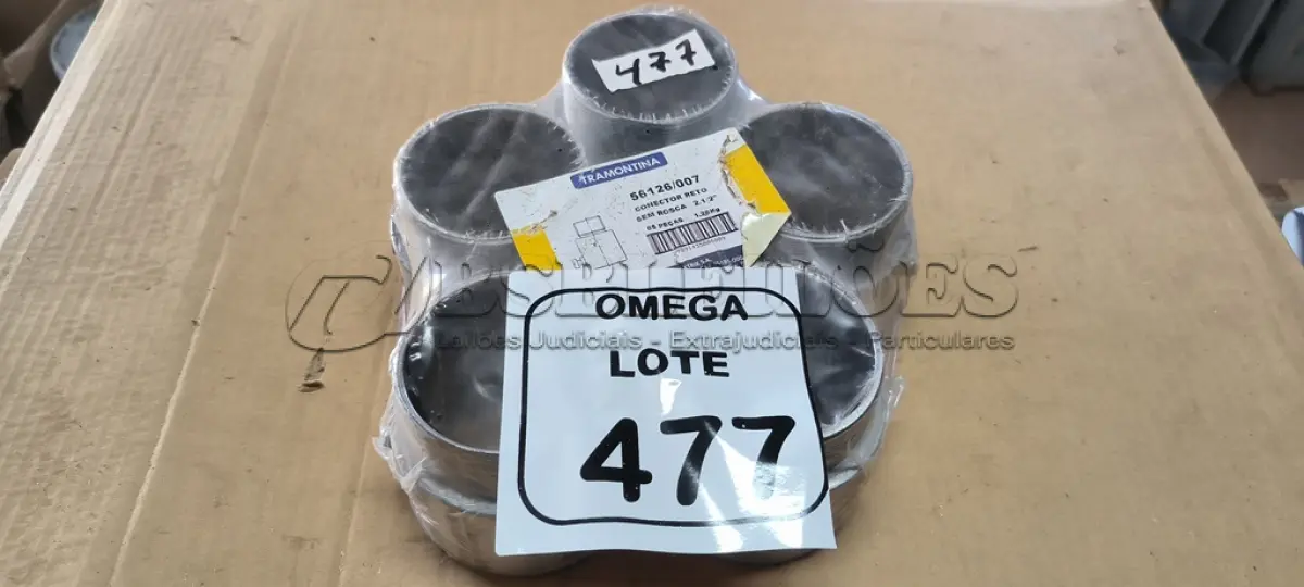 LOTE 477 - 05 BOXE RETO 2 1/2". (NO ESTADO EM QUE SE ENCONTRA. SUJEITO A AVARIAS OCULTAS/VISÍVEIS.)