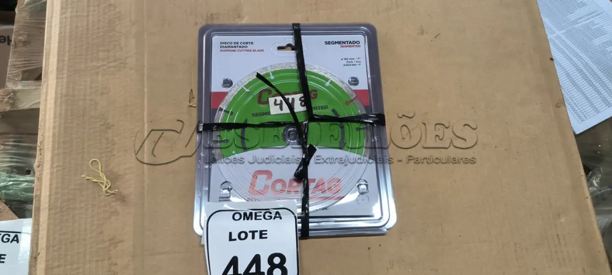 LOTE 448 - 02 DISCOS DE CORTE DIAMANTADO Ø 180MM 7" FUSO 25,4MM X 1". (NO ESTADO EM QUE SE ENCONTRA. SUJEITO A AVARIAS OCULTAS/VISÍVEIS.)