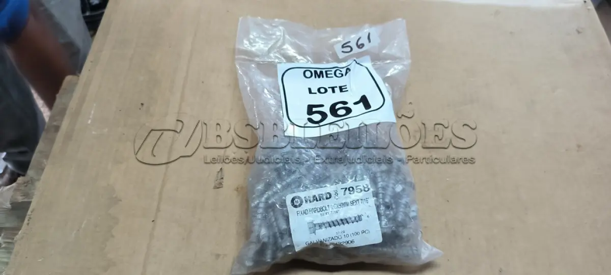 LOTE 561 - 100 PARAFUSOS CHUMBADOR RARDBOLT GALV. 7/16 - M6X50MM. (NO ESTADO EM QUE SE ENCONTRA. SUJEITO A AVARIAS OCULTAS/VISÍVEIS.)