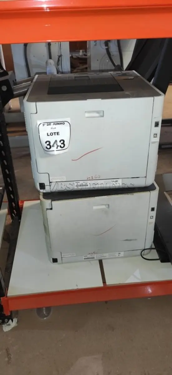 LOTE 343 - 02 IMPRESSORAS MODELO HL-41MARCA BROTHER. (NO ESTADO) ATENÇÃO! FAZER A VISITAÇÃO ANTES DE ARREMATAR, NÃO SABEMOS SE FUNCIONA, LEILÃO NÃO TEM GARANTIA E NEM DEVOLUÇÃO, SUJEITO A POSSÍVEIS AVARIAS VISÍVEIS/OCULTAS E/OU AUSÊNCIA DE COMPONENTES.