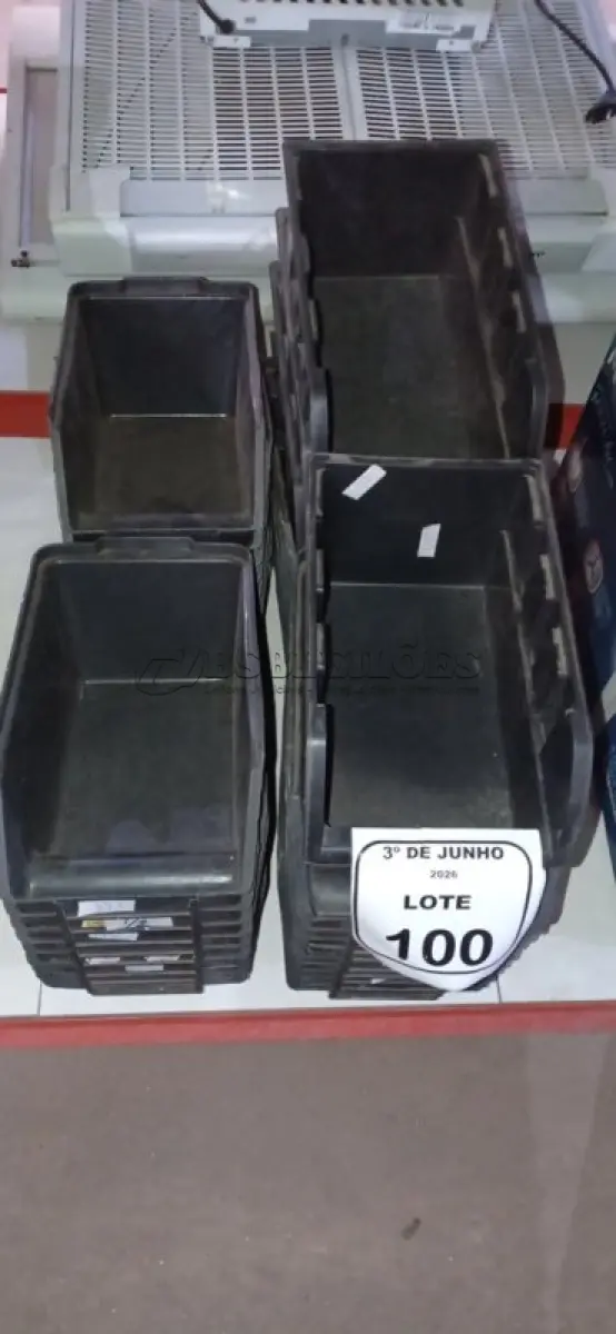 LOTE 100 - 01 LOTE COM GRANDE QUANTIDADE DE CAIXAS DE PLÁSTICO ORGANIZADORAS DE PARAFUSOS. (NO ESTADO) ATENÇÃO! FAZER A VISITAÇÃO ANTES DE ARREMATAR, NÃO SABEMOS SE FUNCIONA, LEILÃO NÃO TEM GARANTIA E NEM DEVOLUÇÃO, SUJEITO A POSSÍVEIS AVARIAS VISÍVEIS/OCULTAS E/OU AUSÊNCIA DE COMPONENTES.