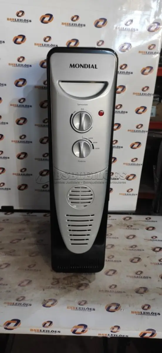 LOTE 162 - 01 AQUECEDOR 1500W 220V MARCA MONDIAL. (NO ESTADO) ATENÇÃO! FAZER A VISITAÇÃO ANTES DE ARREMATAR, NÃO SABEMOS SE FUNCIONA, LEILÃO NÃO TEM GARANTIA E NEM DEVOLUÇÃO, SUJEITO A POSSÍVEIS AVARIAS VISÍVEIS/OCULTAS E/OU AUSÊNCIA DE COMPONENTES.