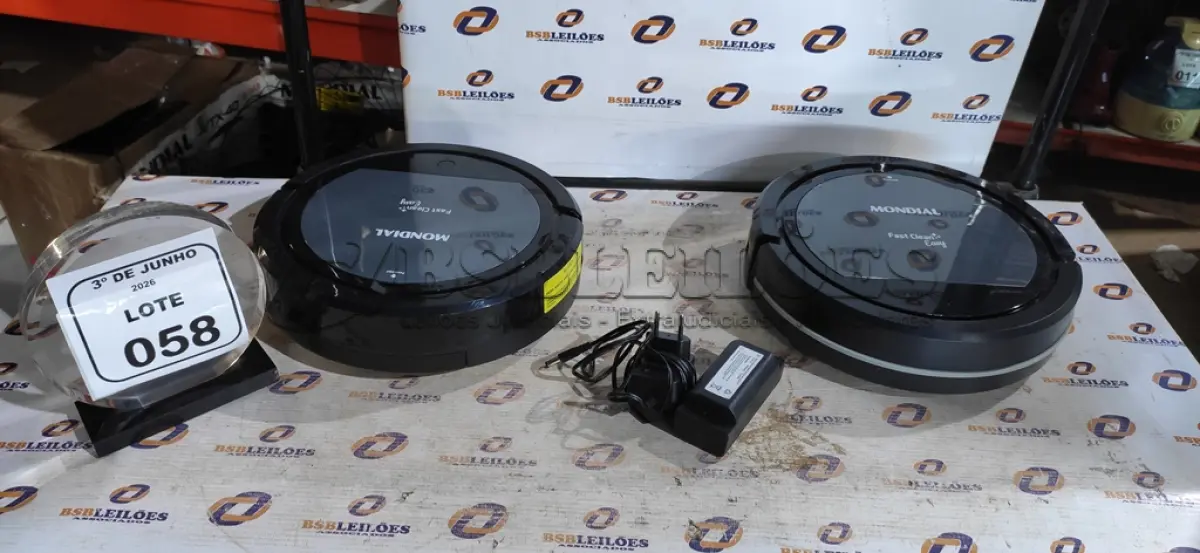LOTE 058 - 02 ASPIRADORES DE PÓ MODELO FAST CLEAN EASY MARCA MONDIAL. (NO ESTADO) ATENÇÃO! FAZER A VISITAÇÃO ANTES DE ARREMATAR, NÃO SABEMOS SE FUNCIONA, LEILÃO NÃO TEM GARANTIA E NEM DEVOLUÇÃO, SUJEITO A POSSÍVEIS AVARIAS VISÍVEIS/OCULTAS E/OU AUSÊNCIA DE COMPONENTES.