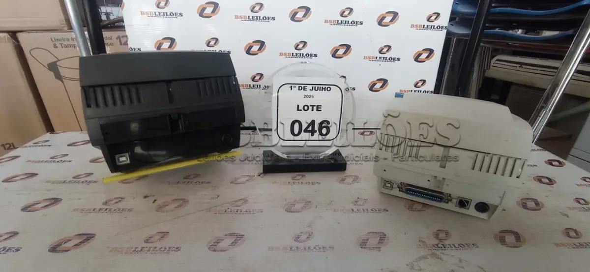 LOTE 046 - 02 IMPRESSORAS DE CUPOM MARCA DIEBOLD SEM FONTE. (NO ESTADO) ATENÇÃO! FAZER A VISITAÇÃO ANTES DE ARREMATAR, NÃO SABEMOS SE FUNCIONA, LEILÃO NÃO TEM GARANTIA E NEM DEVOLUÇÃO, SUJEITO A POSSÍVEIS AVARIAS VISÍVEIS/OCULTAS E/OU AUSÊNCIA DE COMPONENTES.