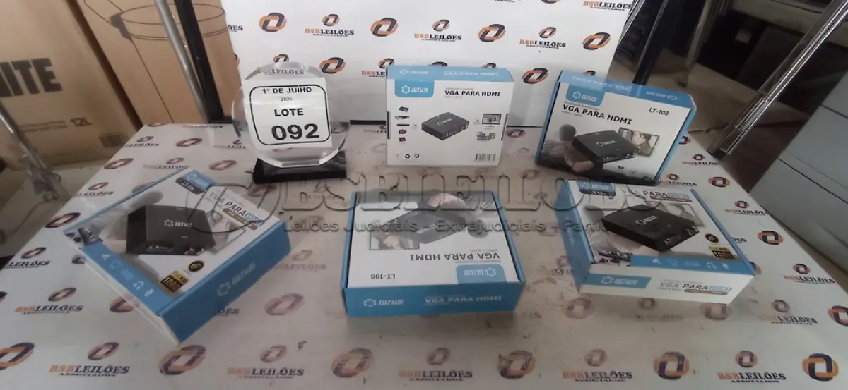 LOTE 092 - 05 ADAPTADORES CONVERSOR VGA PARA HDMI MARCA LOTUS. (NO ESTADO) ATENÇÃO! FAZER A VISITAÇÃO ANTES DE ARREMATAR, NÃO SABEMOS SE FUNCIONA, LEILÃO NÃO TEM GARANTIA E NEM DEVOLUÇÃO, SUJEITO A POSSÍVEIS AVARIAS VISÍVEIS/OCULTAS E/OU AUSÊNCIA DE COMPONENTES.
