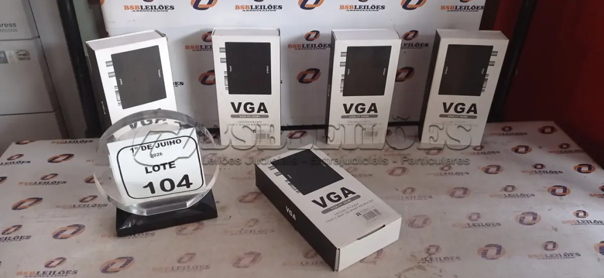 LOTE 104 - 05 ADAPTADORES CONVERSOR VGA PARA HDMI. (NO ESTADO) ATENÇÃO! FAZER A VISITAÇÃO ANTES DE ARREMATAR, NÃO SABEMOS SE FUNCIONA, LEILÃO NÃO TEM GARANTIA E NEM DEVOLUÇÃO, SUJEITO A POSSÍVEIS AVARIAS VISÍVEIS/OCULTAS E/OU AUSÊNCIA DE COMPONENTES.