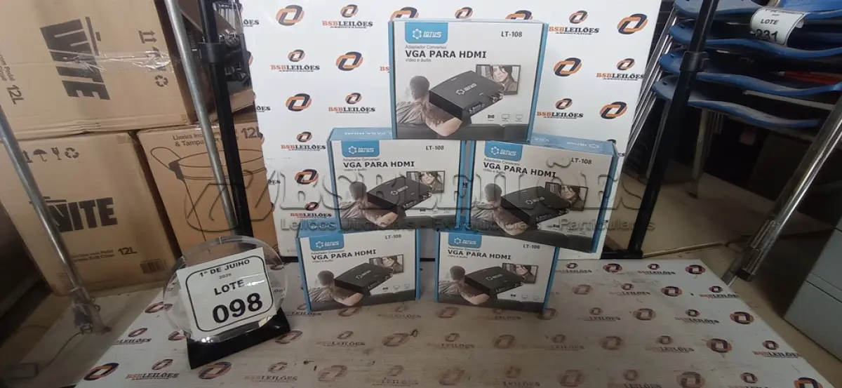 LOTE 098 - 05 ADAPTADORES CONVERSOR VGA PARA HDMI MARCA LOTUS. (NO ESTADO) ATENÇÃO! FAZER A VISITAÇÃO ANTES DE ARREMATAR, NÃO SABEMOS SE FUNCIONA, LEILÃO NÃO TEM GARANTIA E NEM DEVOLUÇÃO, SUJEITO A POSSÍVEIS AVARIAS VISÍVEIS/OCULTAS E/OU AUSÊNCIA DE COMPONENTES.