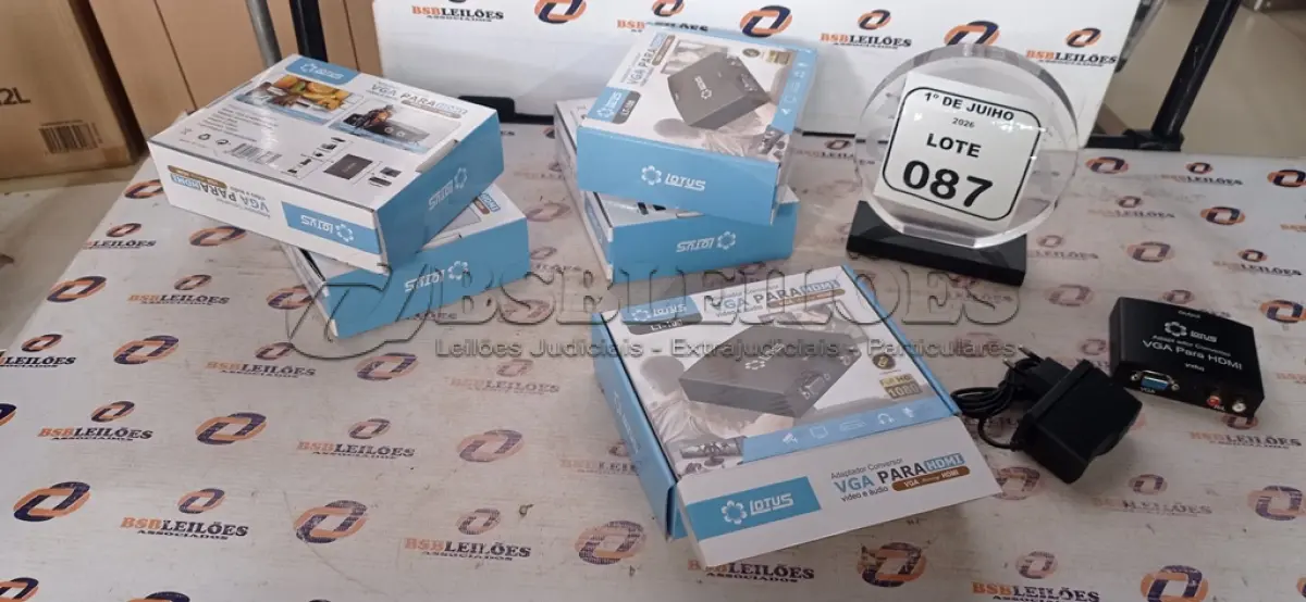 LOTE 087 - 05 ADAPTADORES CONVERSOR VGA PARA HDMI MARCA LOTUS. (NO ESTADO) ATENÇÃO! FAZER A VISITAÇÃO ANTES DE ARREMATAR, NÃO SABEMOS SE FUNCIONA, LEILÃO NÃO TEM GARANTIA E NEM DEVOLUÇÃO, SUJEITO A POSSÍVEIS AVARIAS VISÍVEIS/OCULTAS E/OU AUSÊNCIA DE COMPONENTES.