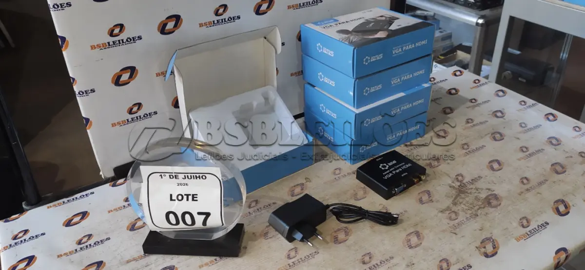 LOTE 007 - 05 ADAPTADORES CONVERSOR VGA PARA HDMI MARCA LOTUS. (NO ESTADO) ATENÇÃO! FAZER A VISITAÇÃO ANTES DE ARREMATAR, NÃO SABEMOS SE FUNCIONA, LEILÃO NÃO TEM GARANTIA E NEM DEVOLUÇÃO, SUJEITO A POSSÍVEIS AVARIAS VISÍVEIS/OCULTAS E/OU AUSÊNCIA DE COMPONENTES.