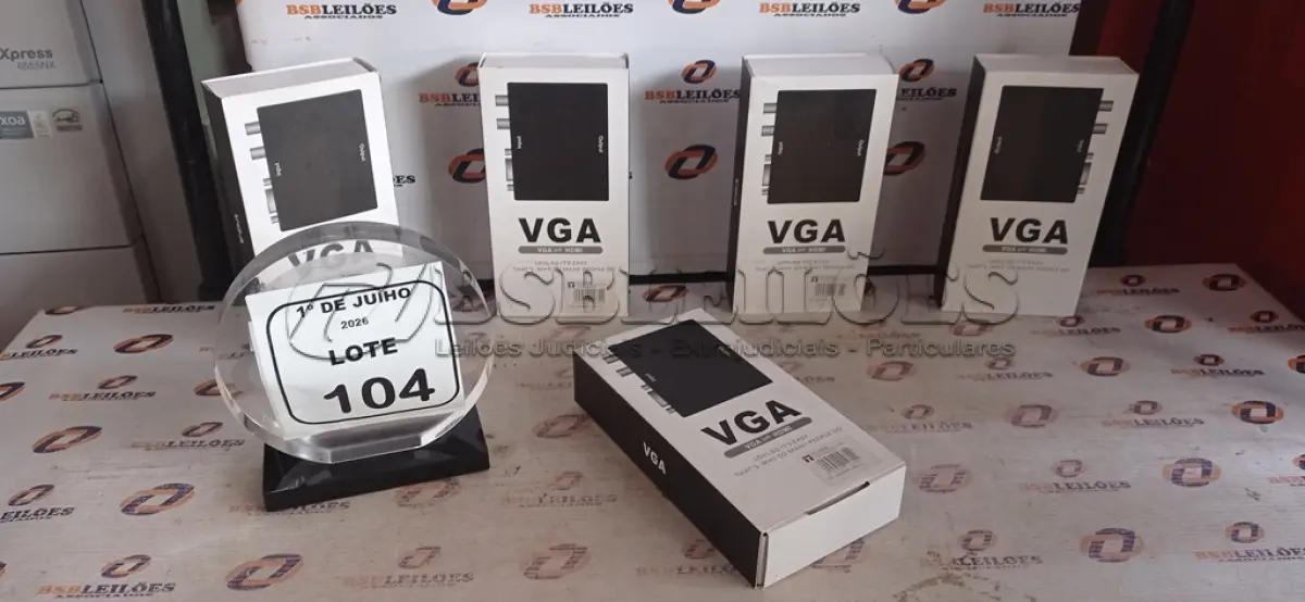 LOTE 104 - 05 ADAPTADORES CONVERSOR VGA PARA HDMI. (NO ESTADO) ATENÇÃO! FAZER A VISITAÇÃO ANTES DE ARREMATAR, NÃO SABEMOS SE FUNCIONA, LEILÃO NÃO TEM GARANTIA E NEM DEVOLUÇÃO, SUJEITO A POSSÍVEIS AVARIAS VISÍVEIS/OCULTAS E/OU AUSÊNCIA DE COMPONENTES.
