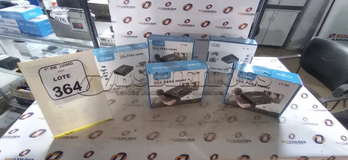 LOTE 364 - 05 ADAPTADORES CONVERSOR VGA PARA HDMI MARCA LOTUS. (NO ESTADO) ATENÇÃO! FAZER A VISITAÇÃO ANTES DE ARREMATAR, NÃO SABEMOS SE FUNCIONA, LEILÃO NÃO TEM GARANTIA E NEM DEVOLUÇÃO, SUJEITO A POSSÍVEIS AVARIAS VISÍVEIS/OCULTAS E/OU AUSÊNCIA DE COMPONENTES.